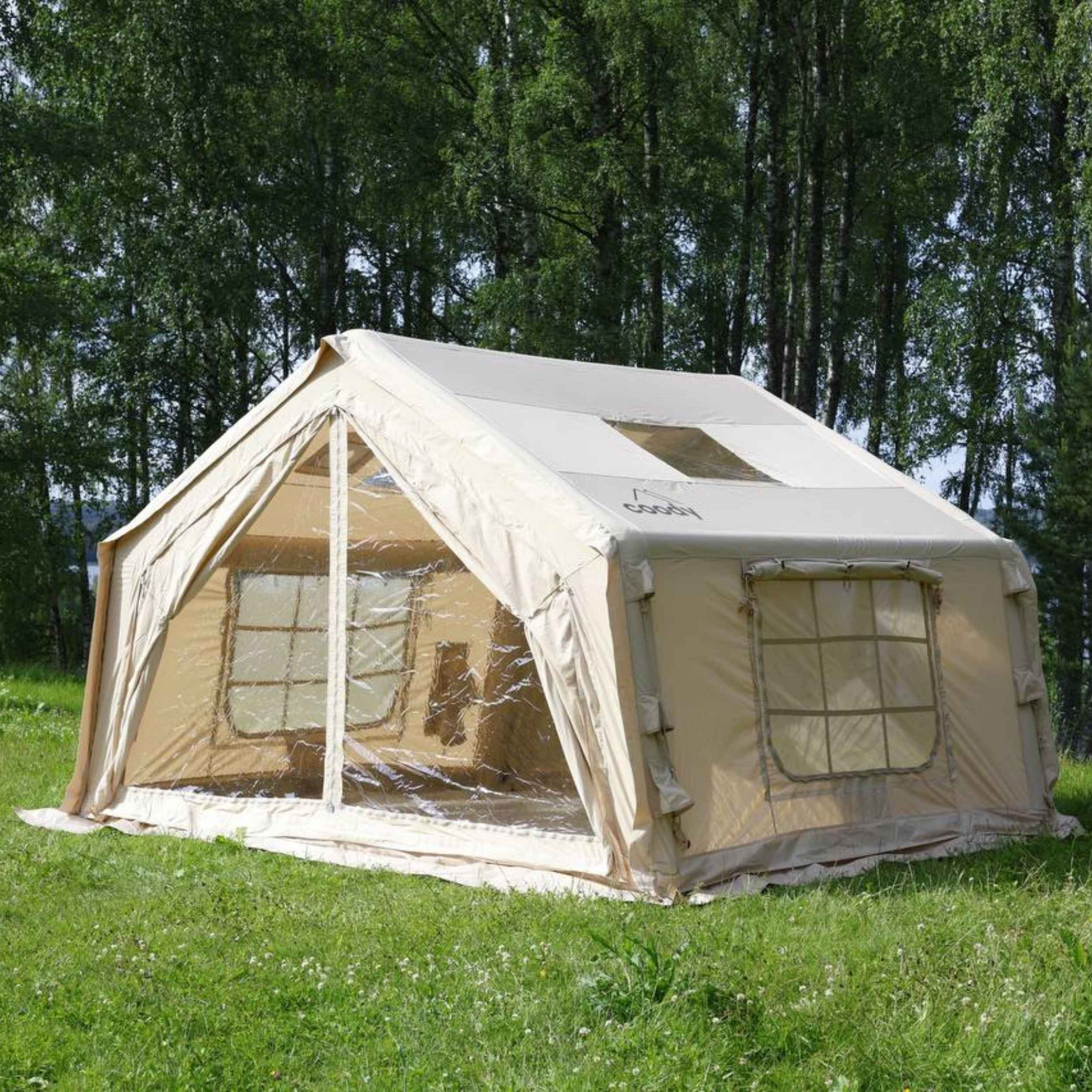 Coody 10.0 Beige  (2-4 person) Camping Bundle – Tent, PVC Ground Sheet, Carpet & Pump - Image 10