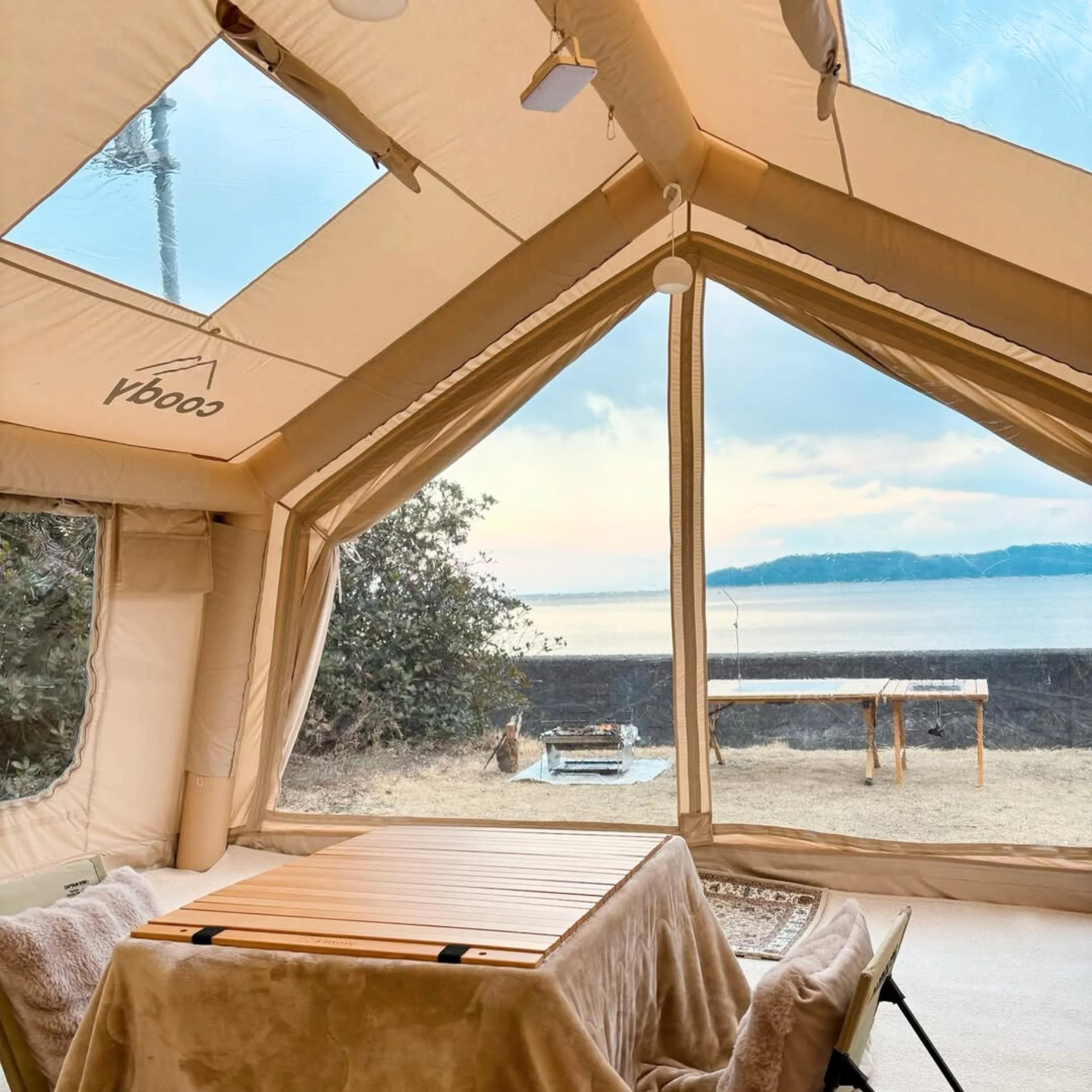 Coody 17.2 Beige (2-10 person) + Ground Sheet PVC + Carpet Coody 17.2 + Electric Pump - Image 6