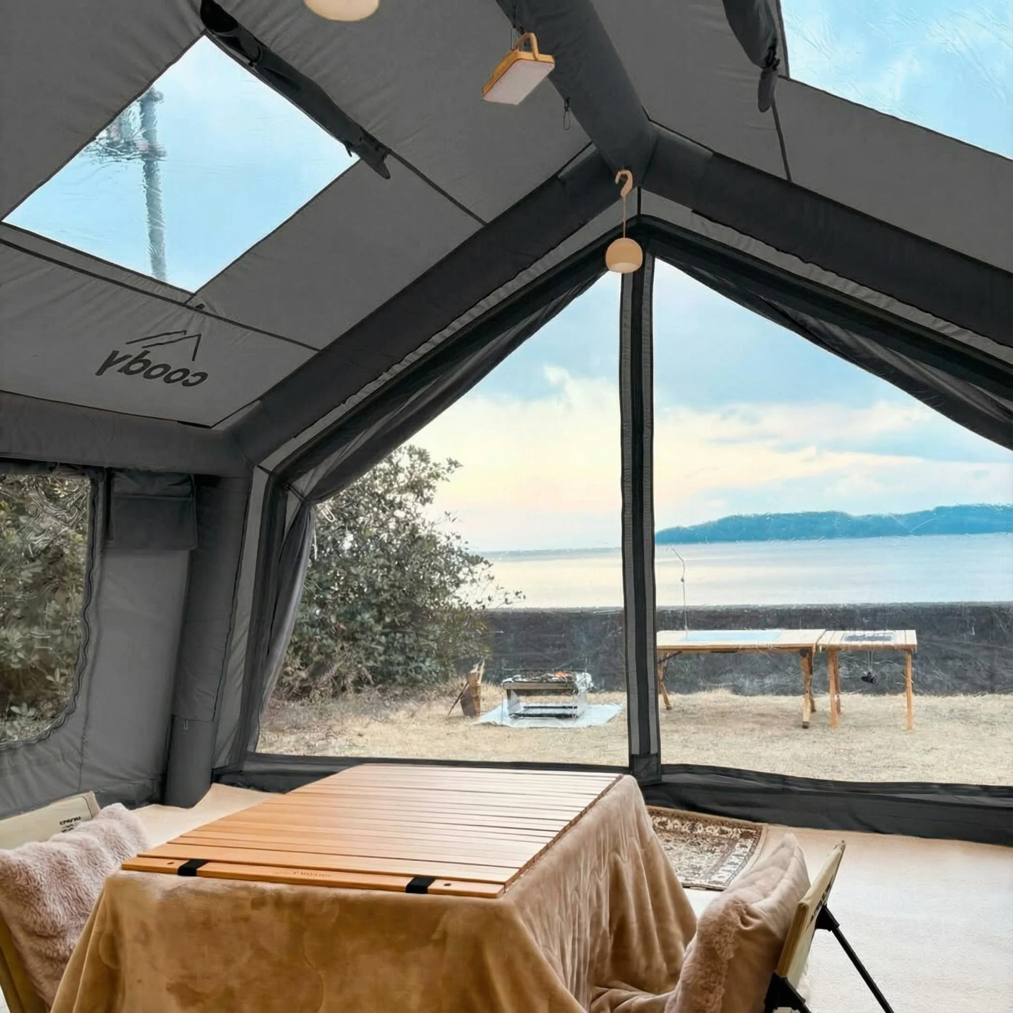 Coody 17.2 (Koala-7) Gray Inflatable Tent House for Camping (2-10 person) - Image 8