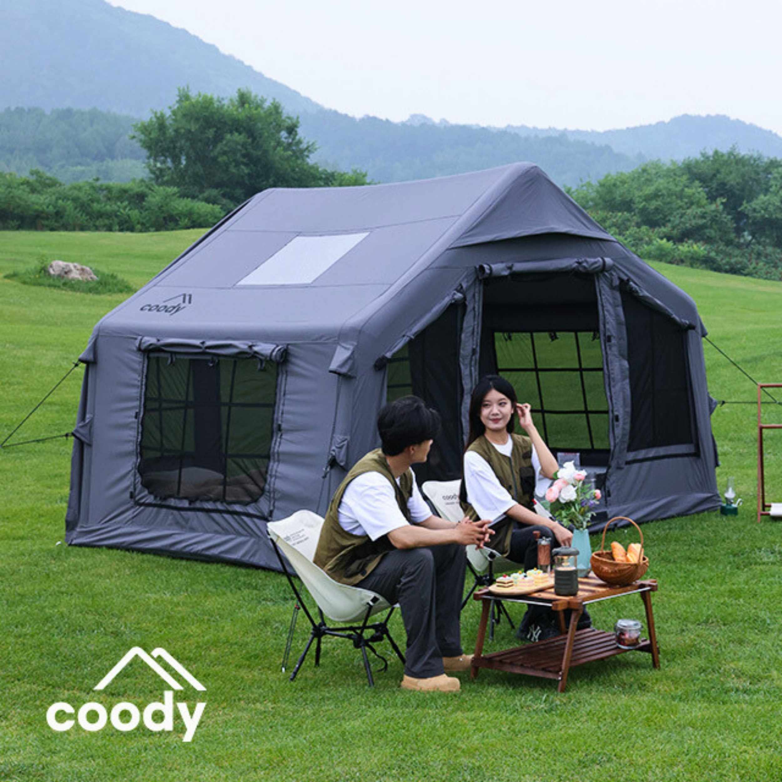 Coody 8.0 Gray - Inflatable Tent House for Camping 1-4 person - Image 11