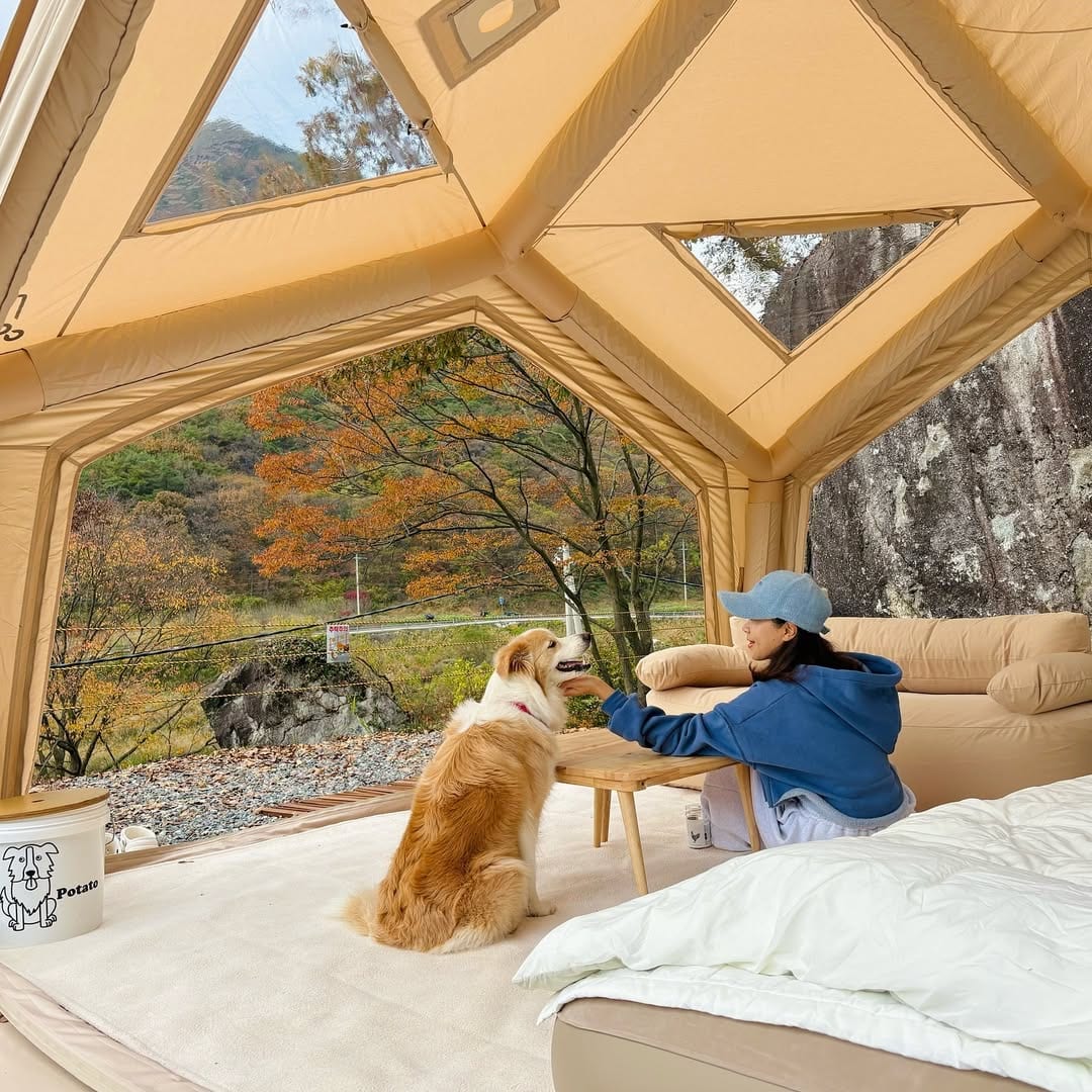 Coody Hub Beige (2-6 person) + Ground Sheet PVC + Carpet Coody Hub + Electric Pump - Image 6