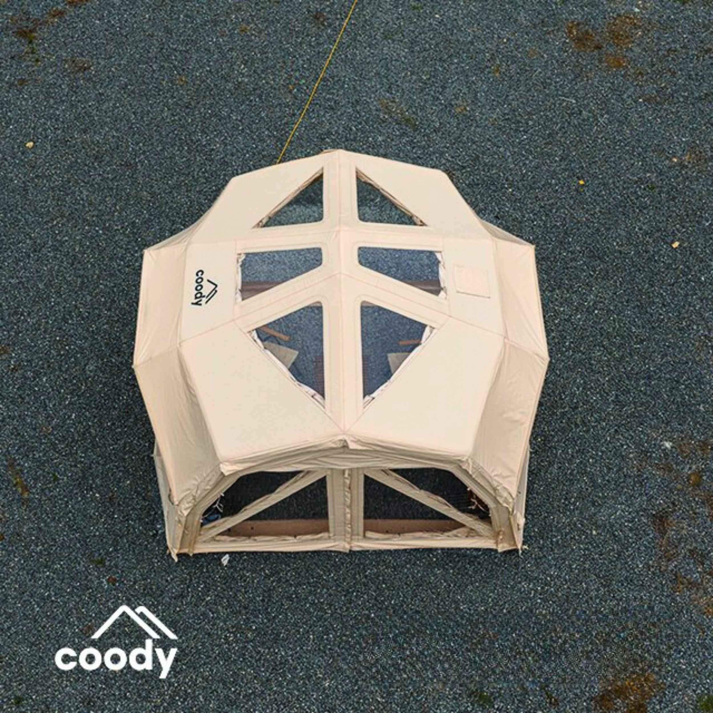 Coody Hub Pro Beige- Inflatable Tent for Camping (2-6 Person) - Image 14