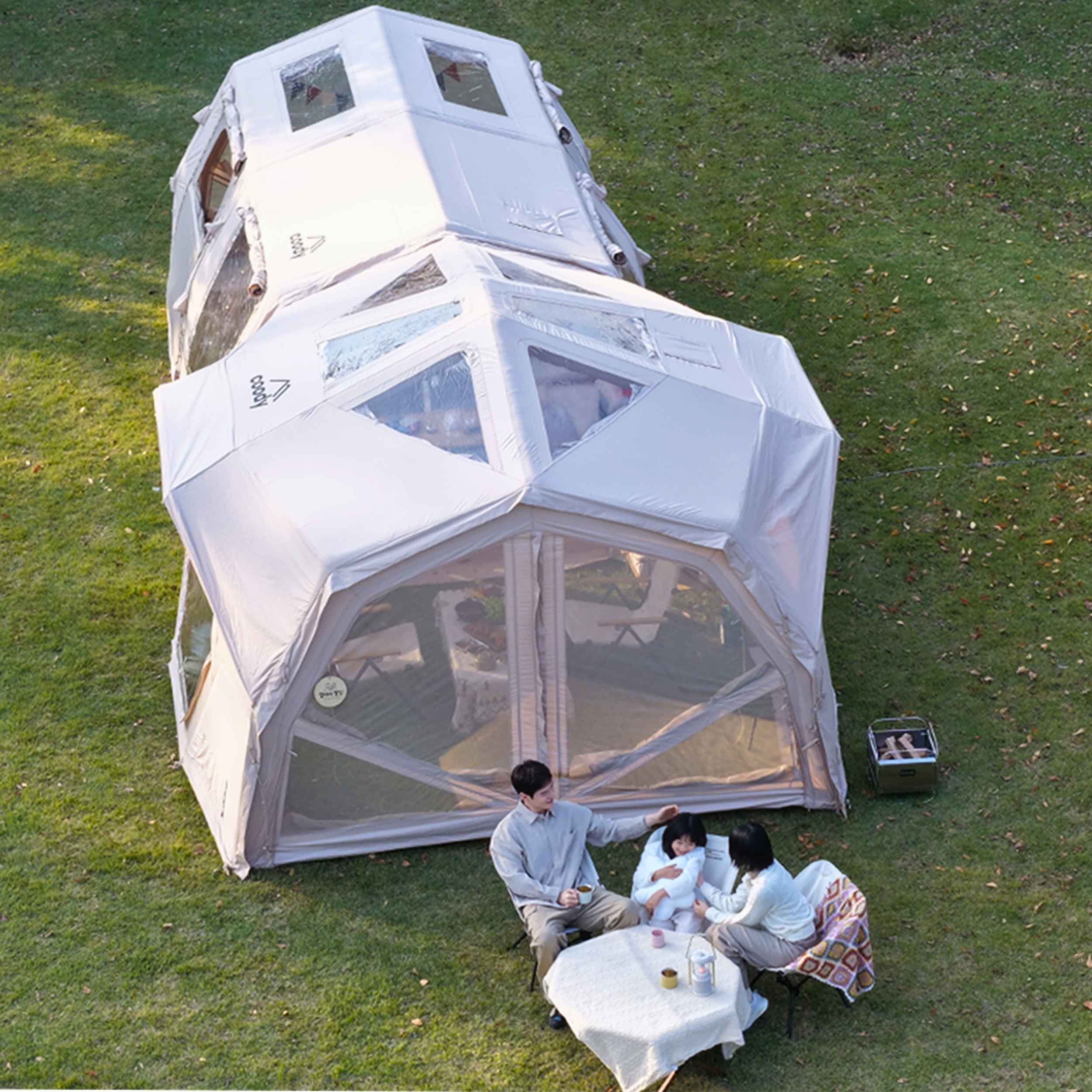 Coody Hub Pro Beige- Inflatable Tent for Camping (2-6 Person) - Image 19