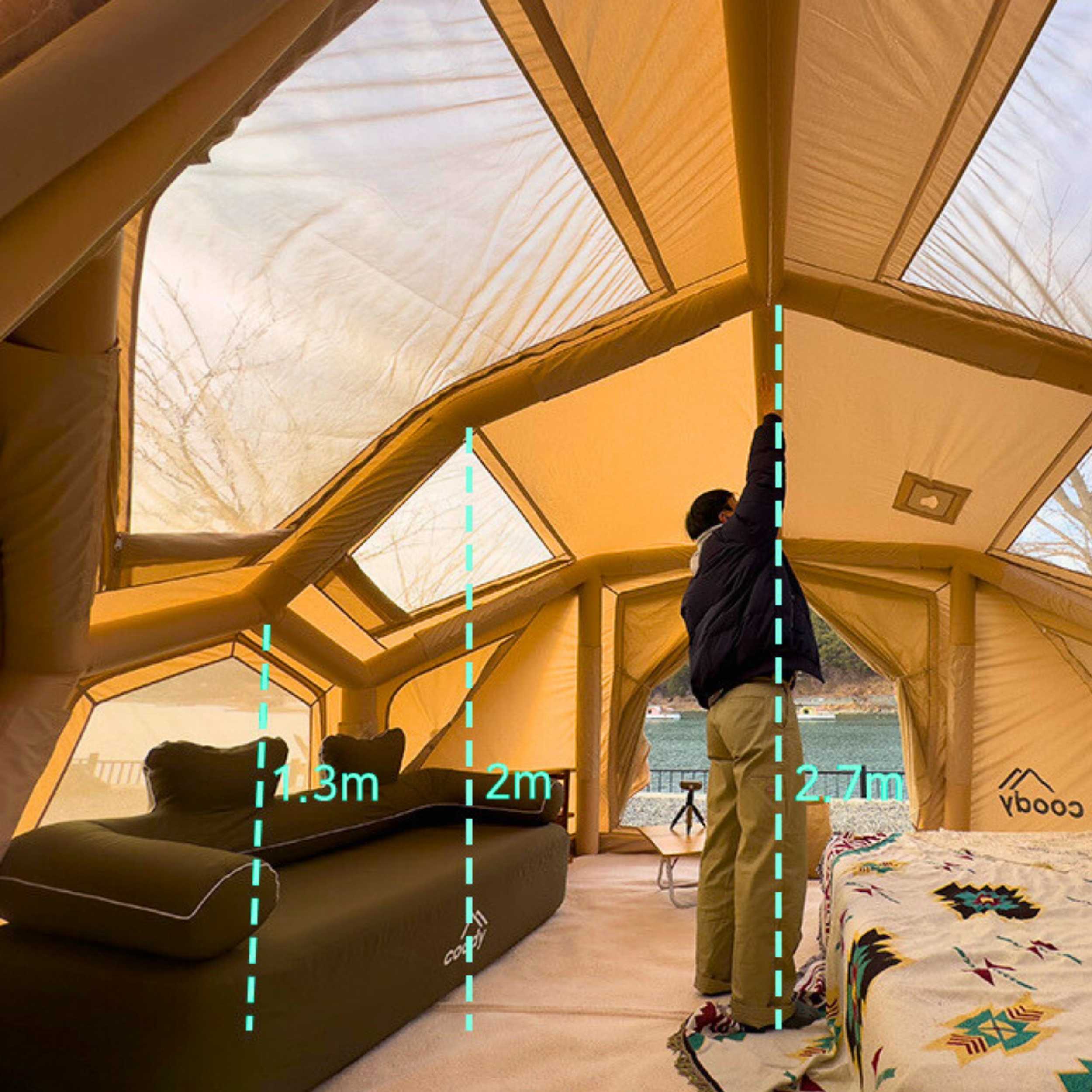 Coody | RBM Bestona Inflatable Tent for 2-4 Person (Beige) - Image 3