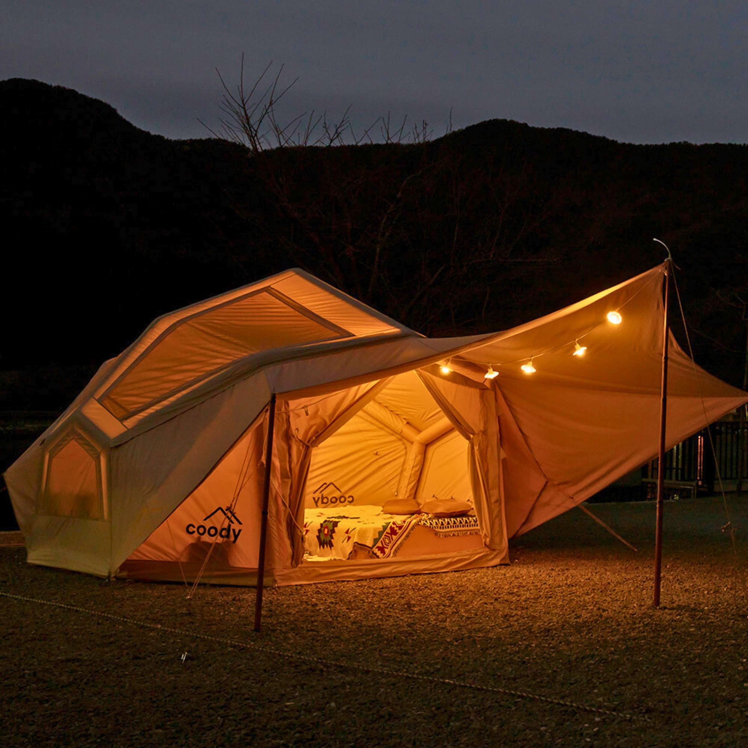 Coody | RBM Bestona Inflatable Tent for 2-4 Person (Beige) - Image 7