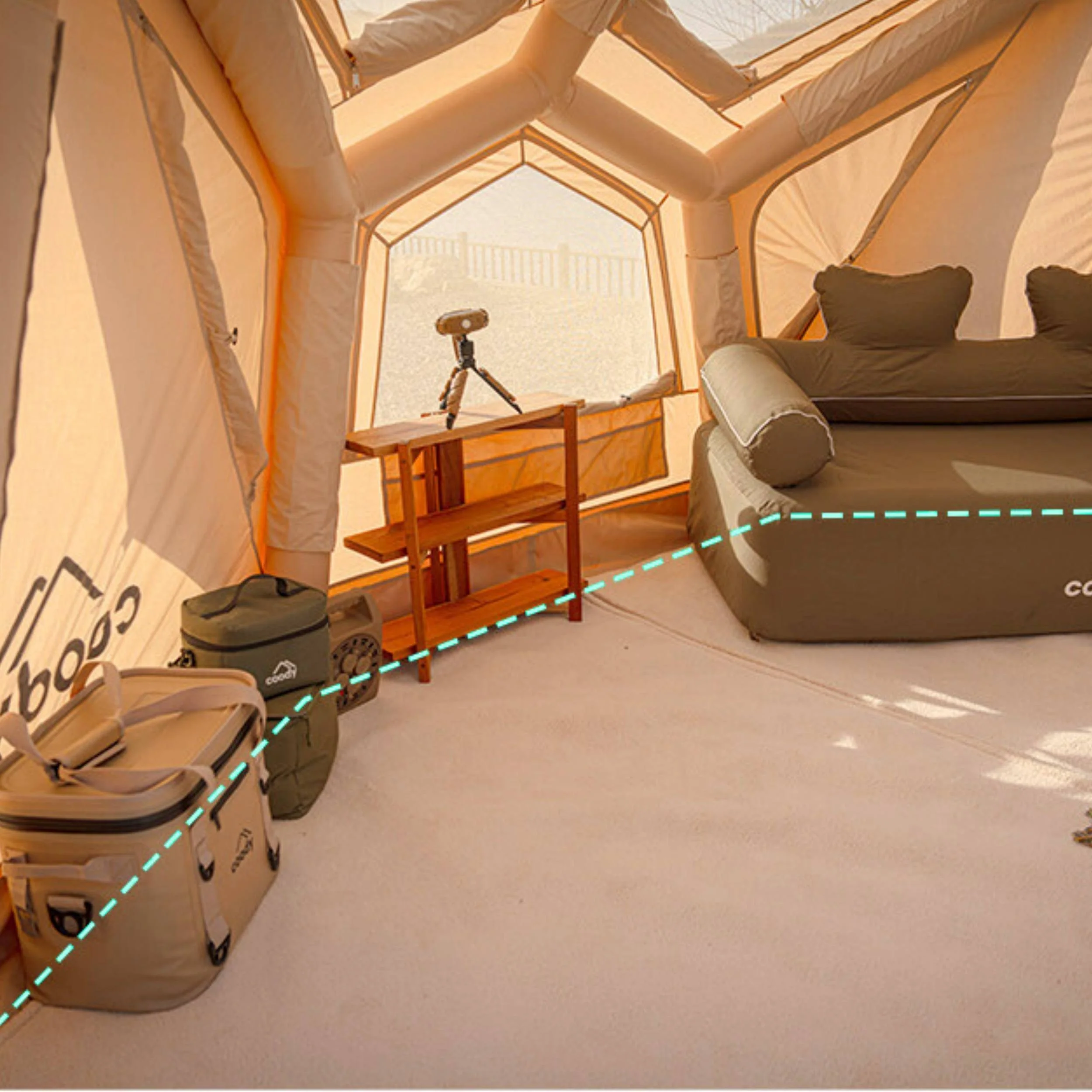 Coody | RBM Bestona Inflatable Tent for 2-4 Person (Beige) - Image 8