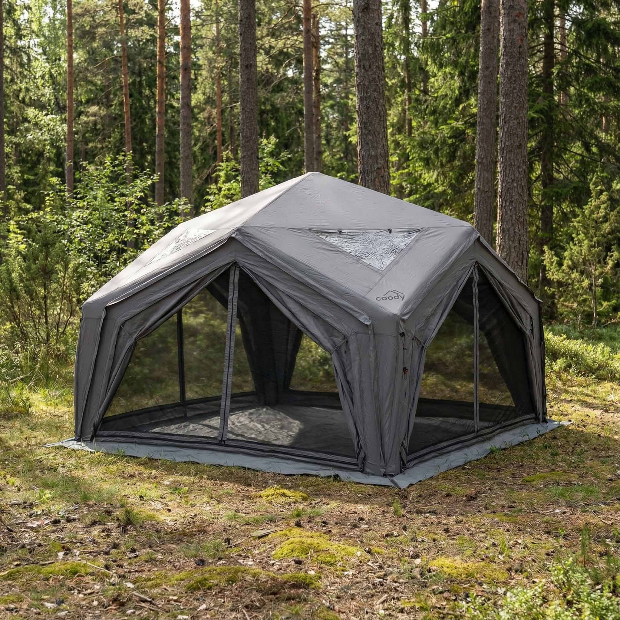 Coody | RBM Hub Shelter Inflatable Tent for 2-6 Person (Gray) - Image 10