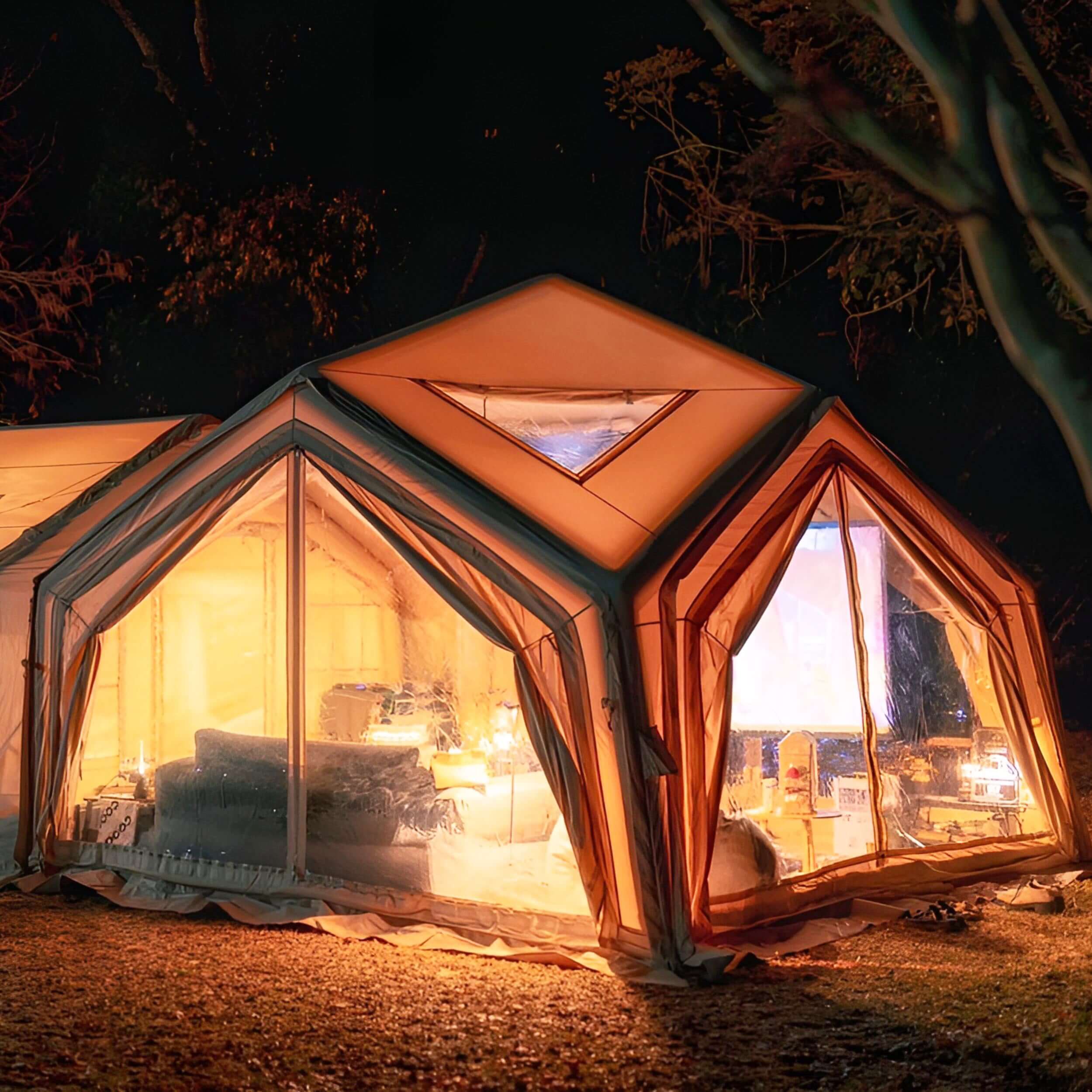 Coody Hub Shelter Beige - Inflatable Tent for Camping (2-6 Person) - Image 11