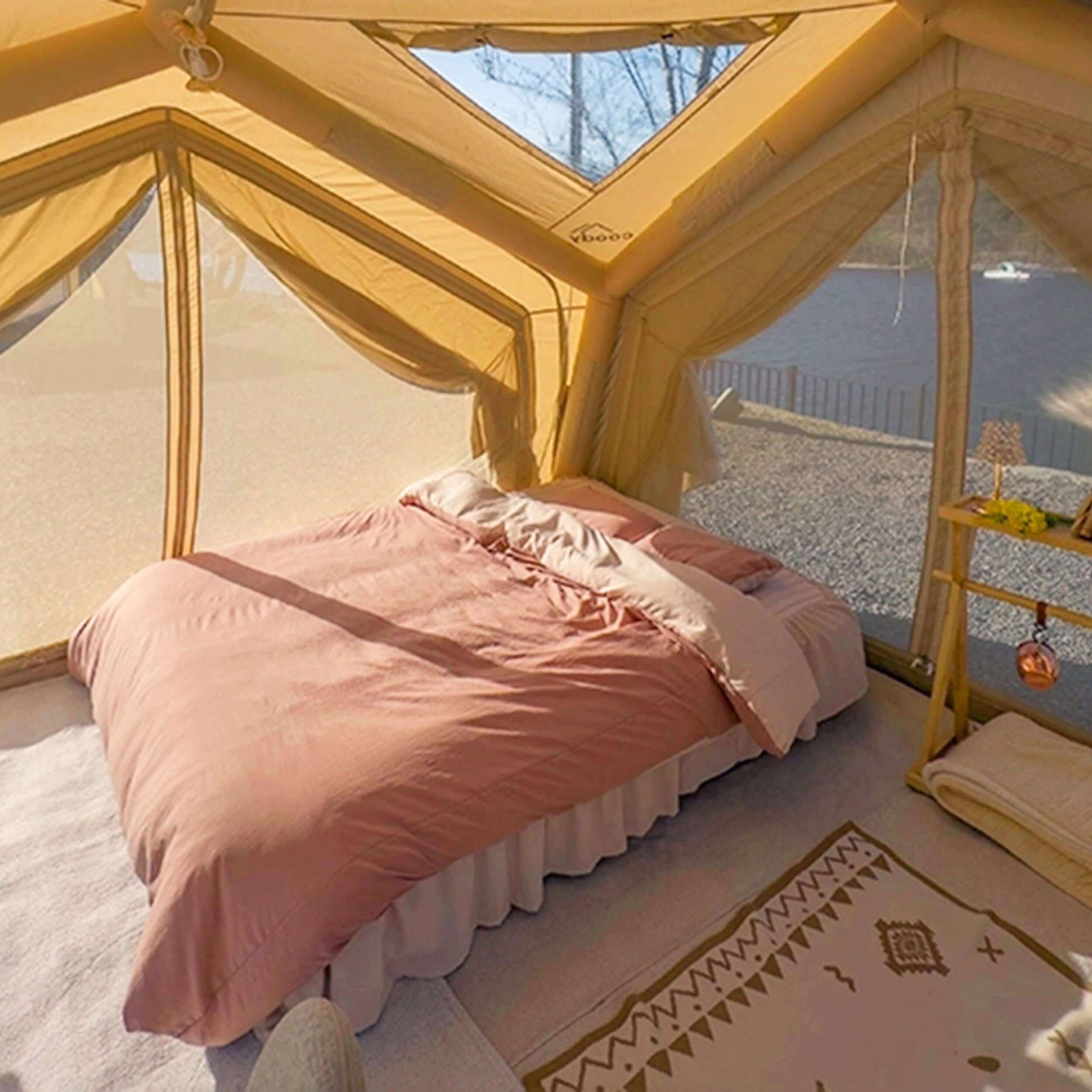 Coody Hub Shelter Beige - Inflatable Tent for Camping (2-6 Person) - Image 6