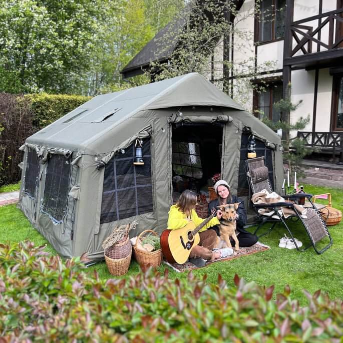 Coody 13.6 (Koala-5) Forest Green Inflatable Tent for Camping (2-8 person) - Image 9