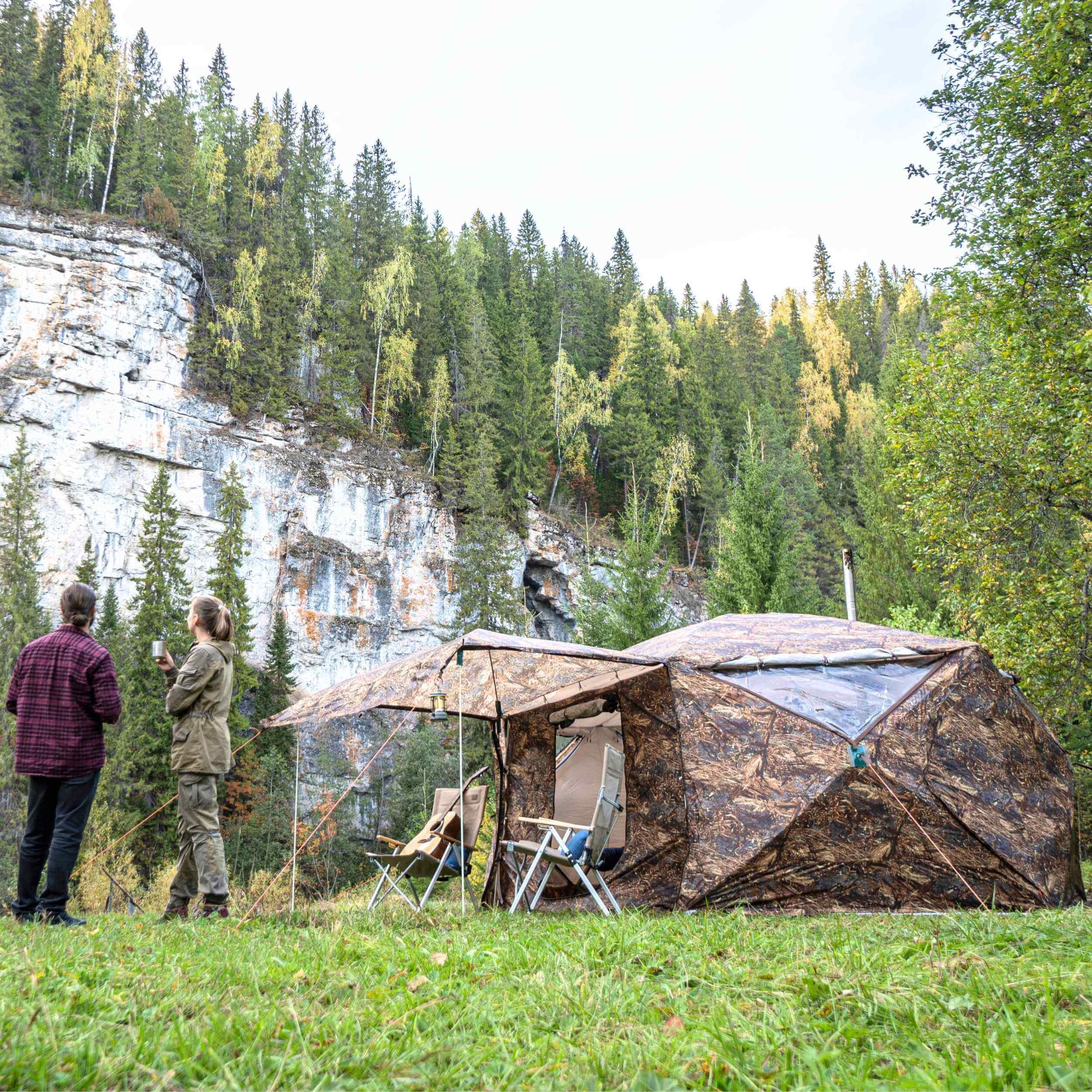 RBM All-Seasons tent Hexagon for 2-9 person + Wood Stove Caminus M - Image 10