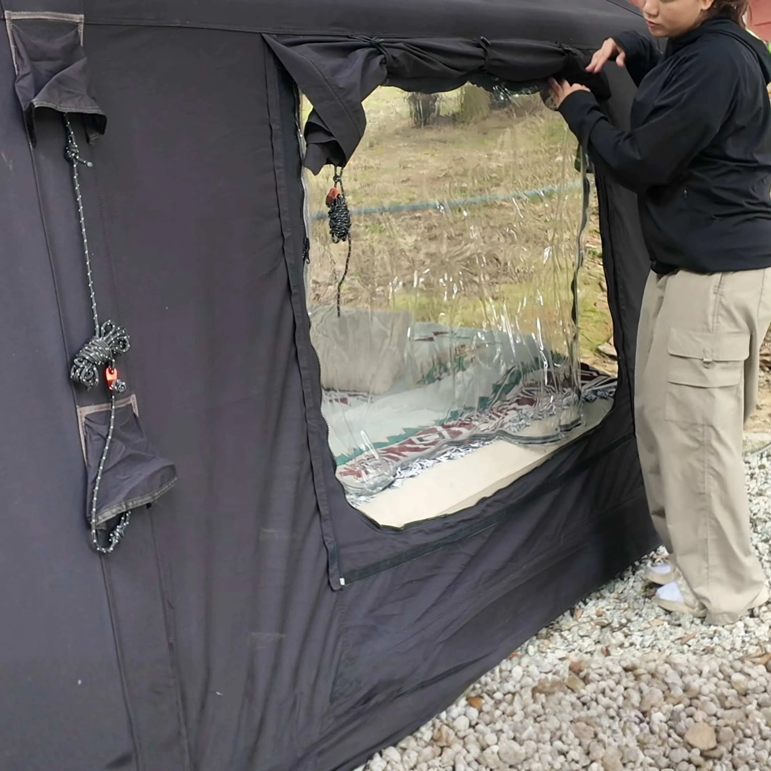 Coody 17.2 (Koala-7) Black Large Inflatable Tent for Camping (2-10 person) - Image 8