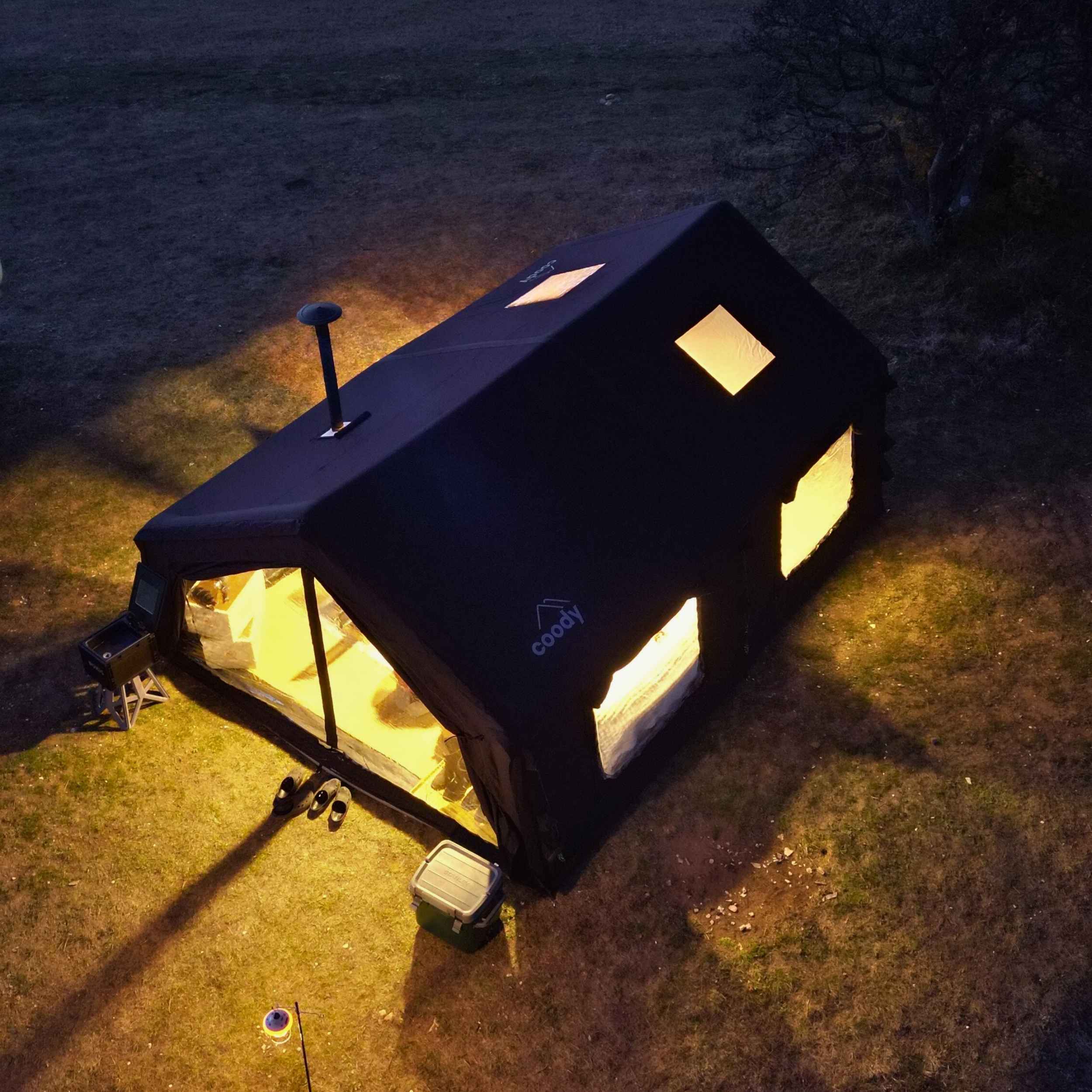 Coody 17.2 (Koala-7) Black Large Inflatable Tent for Camping (2-10 person) - Image 18