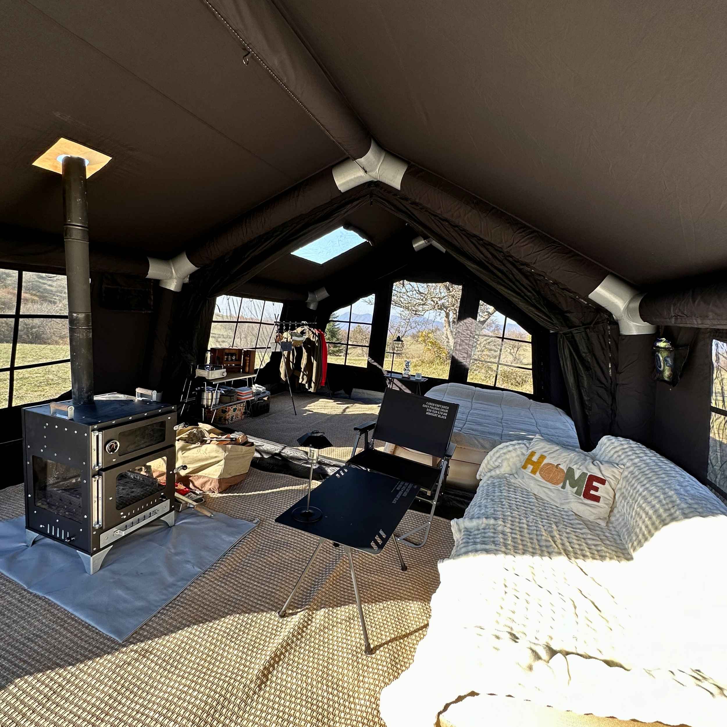 Coody 17.2 (Koala-7) Black Large Inflatable Tent for Camping (2-10 person) - Image 6