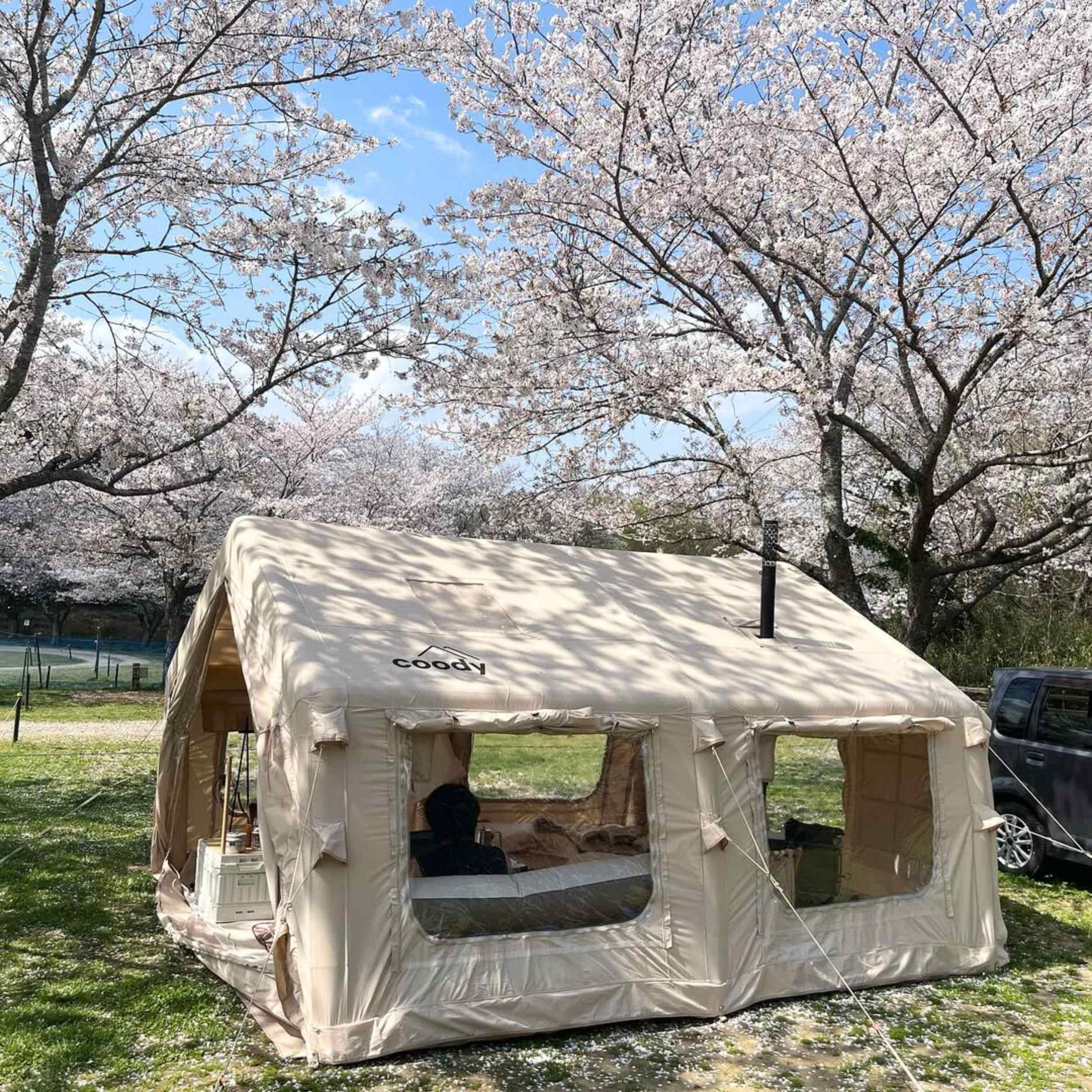 Coody 13.6 (Koala-5) Beige Inflatable Tent for Camping (2-8 person) - Image 8