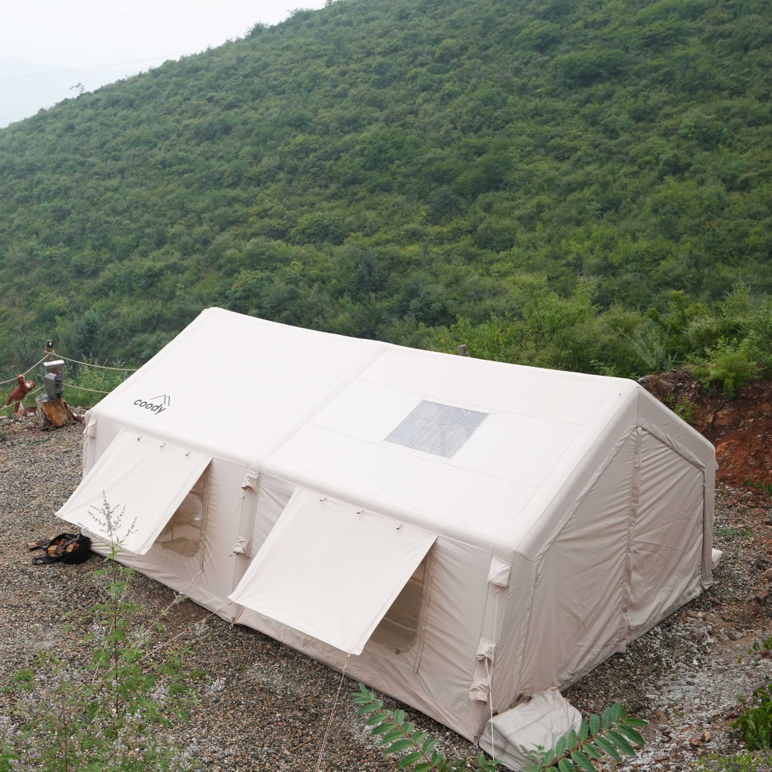 Coody 17.2 (Koala-7) Beige Large Inflatable Tent for Camping (2-10 person) - Image 9