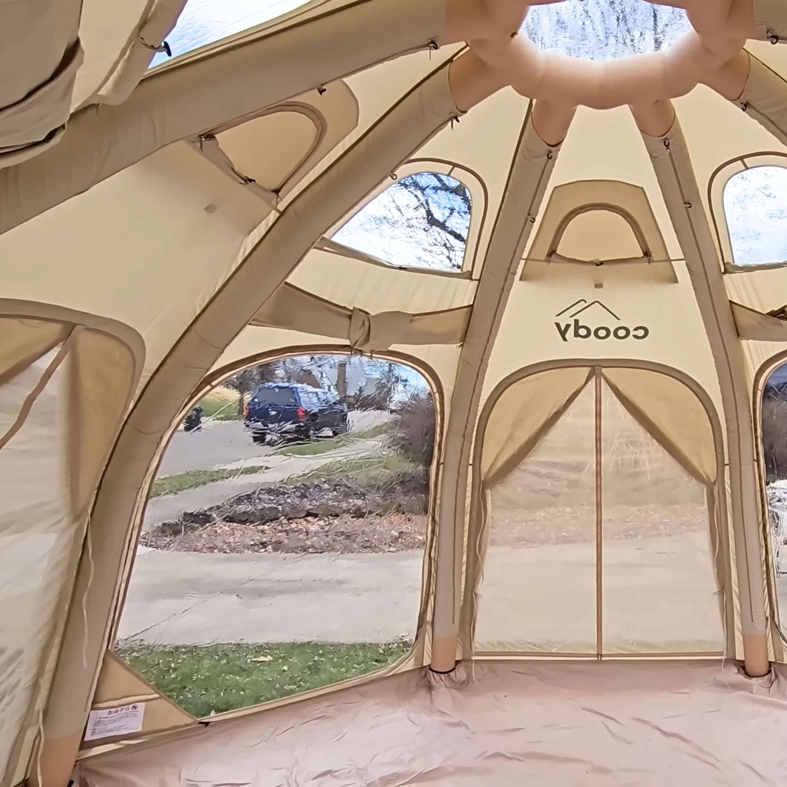 Coody Aurora Dome Beige - Luxury Inflatable Tent (2-4 person) - Image 5