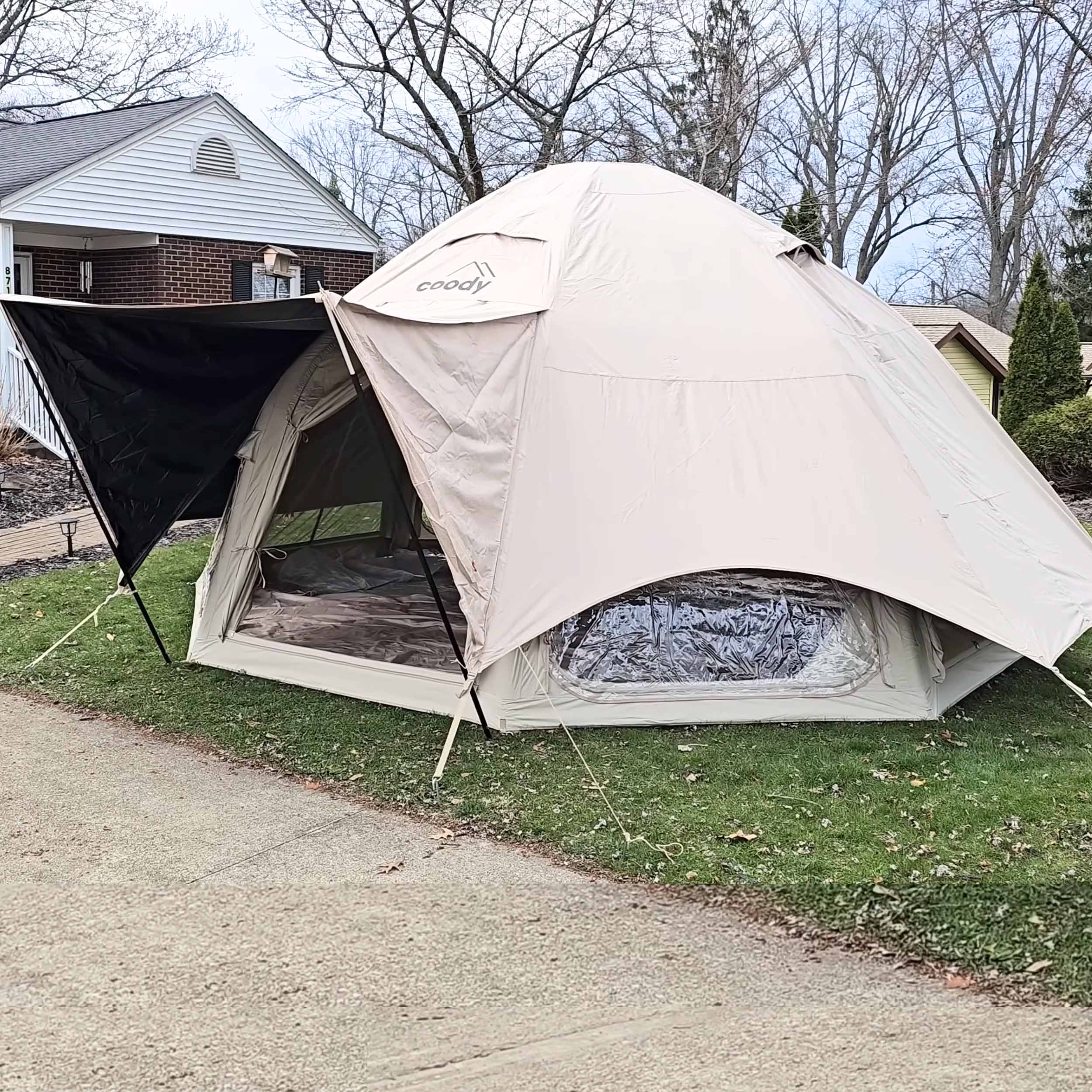 Coody Aurora Dome Beige - Luxury Inflatable Tent (2-4 person) - Image 7