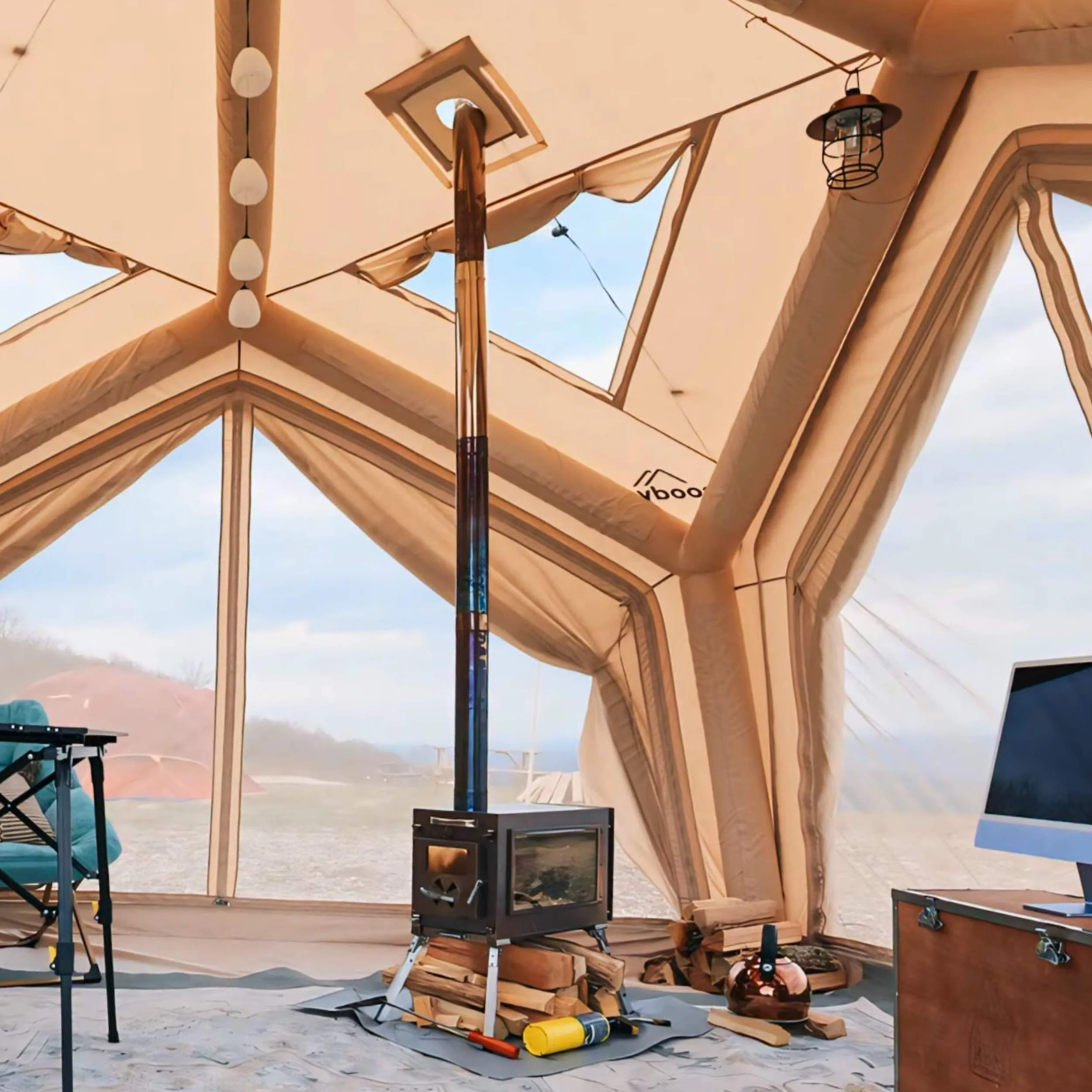 Coody 13.6 Black (2-8 person) + RBM Wood Stove Caminus M - Image 15