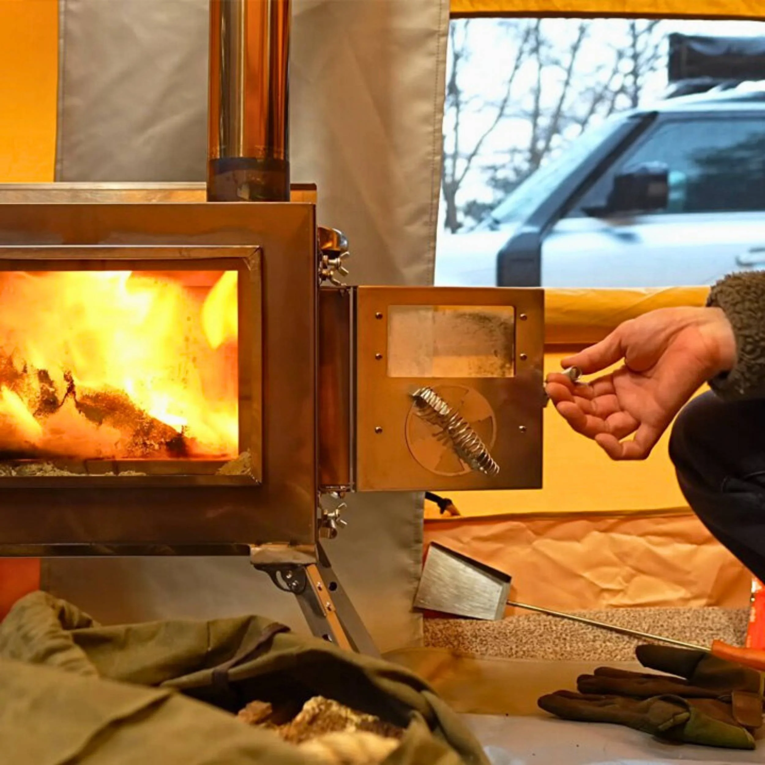 Coody 13.6 Black (2-8 person) + RBM Wood Stove Caminus M - Image 16