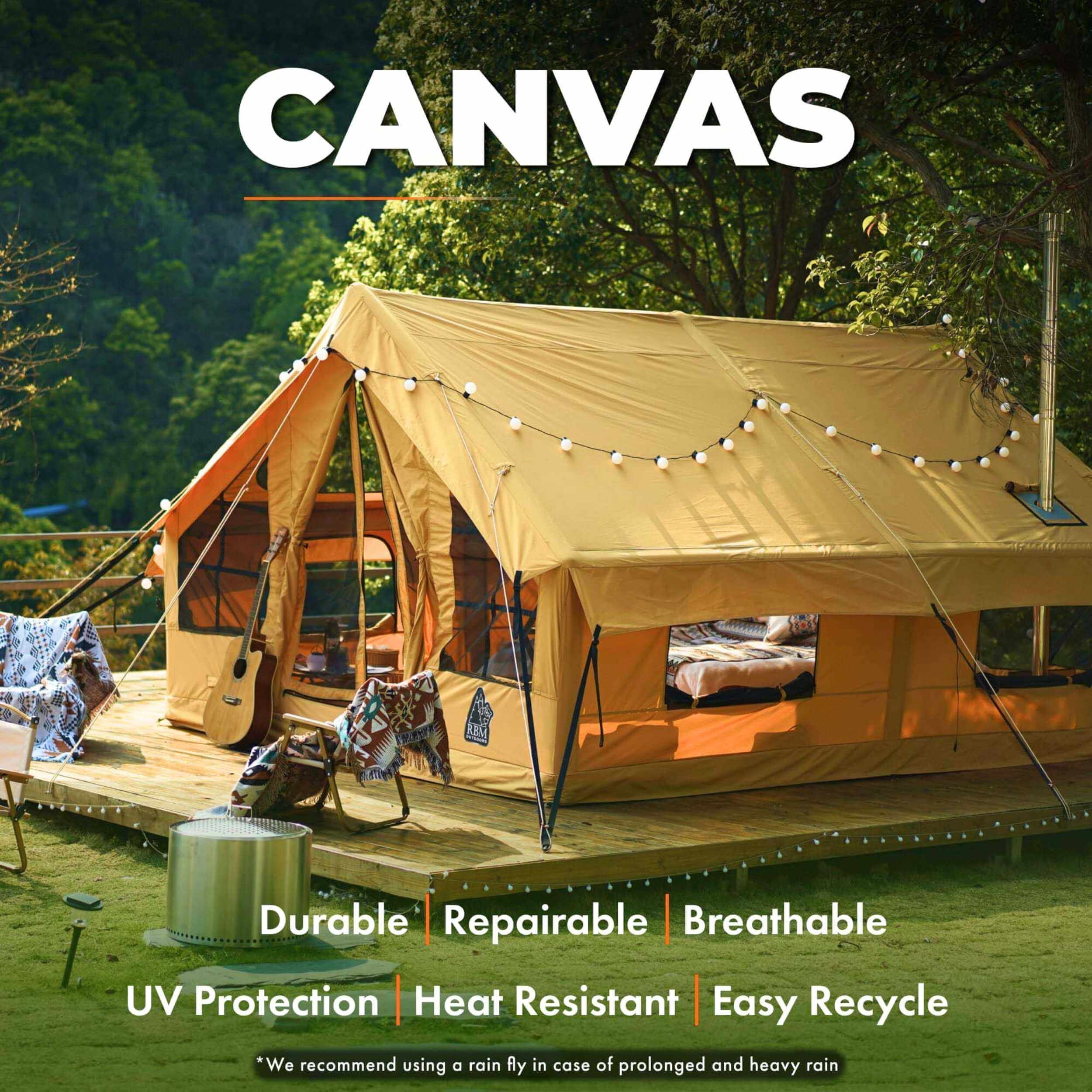 RBM Panda Large Sunny Beige - Inflatable Tent for Camping (2-6 person) - Image 9