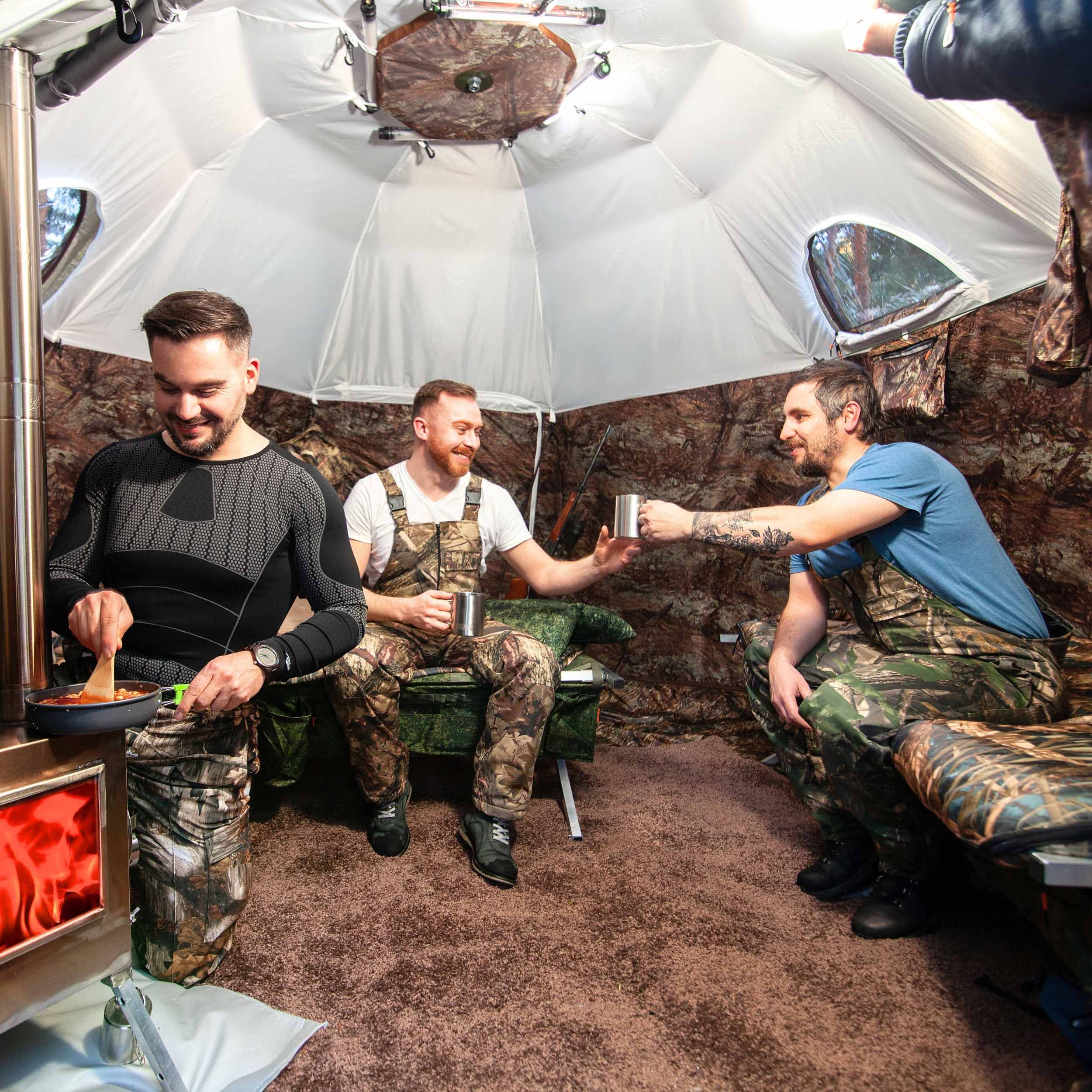 RBM Outdoors UP-5 - All-Seasons Double Layer Hot Tent for 2-6 person - Image 7