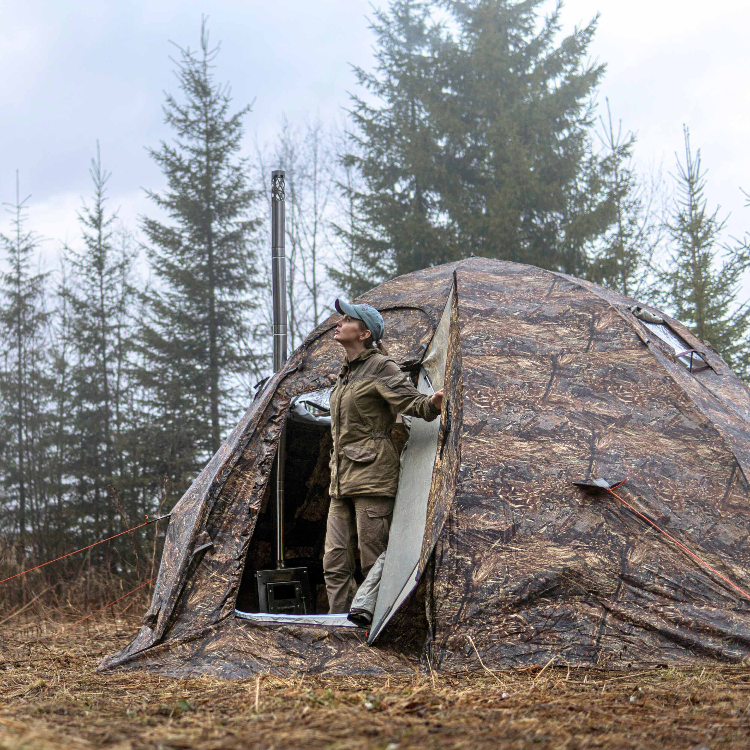 RBM Outdoors UP-5 - All-Seasons Double Layer Hot Tent for 2-6 person - Image 9