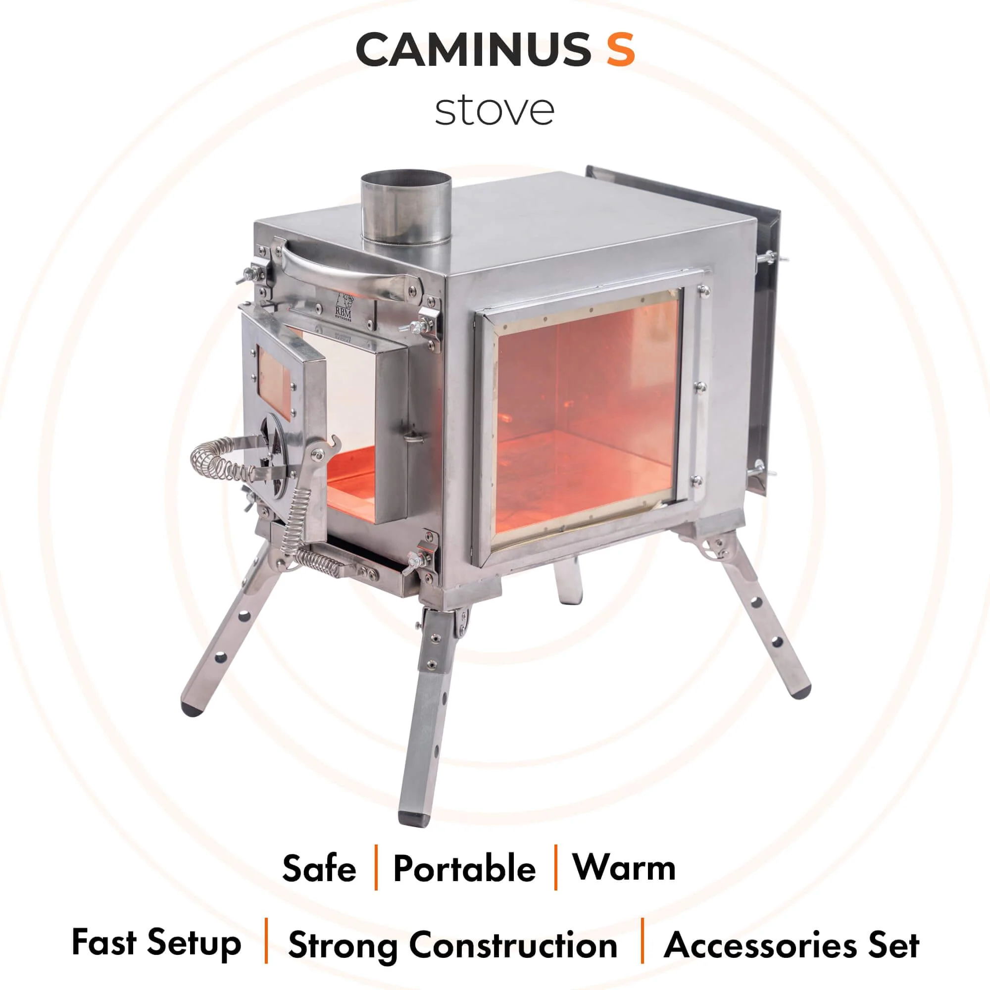 Small Wood Stove With Fire-Resistant Glass «Caminus S» - Image 4
