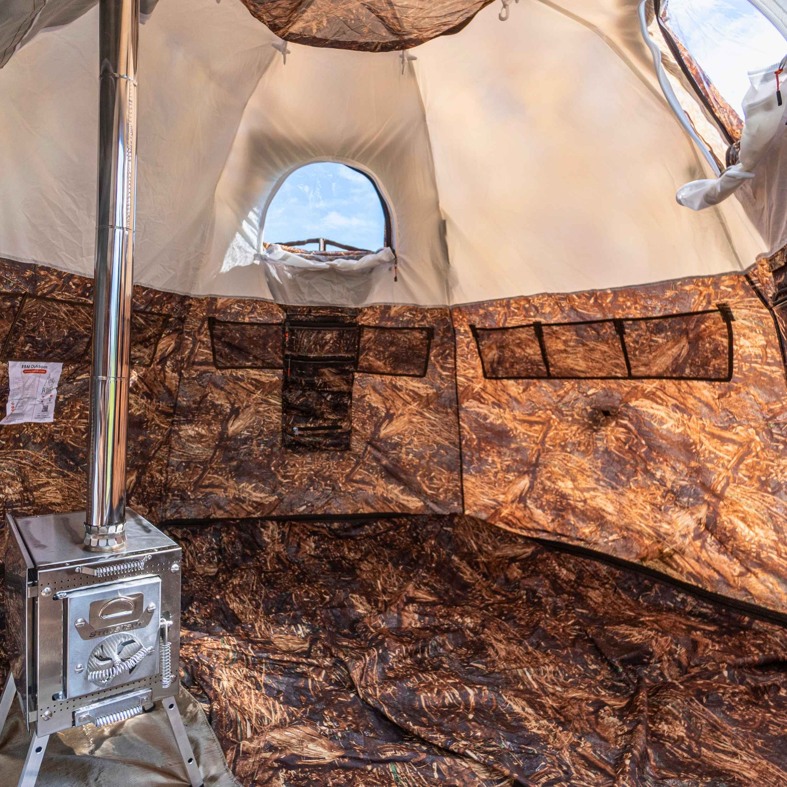 RBM All-Seasons tent UP-2 Mini for 1-3 person + Wood Stove Caminus S - Image 4
