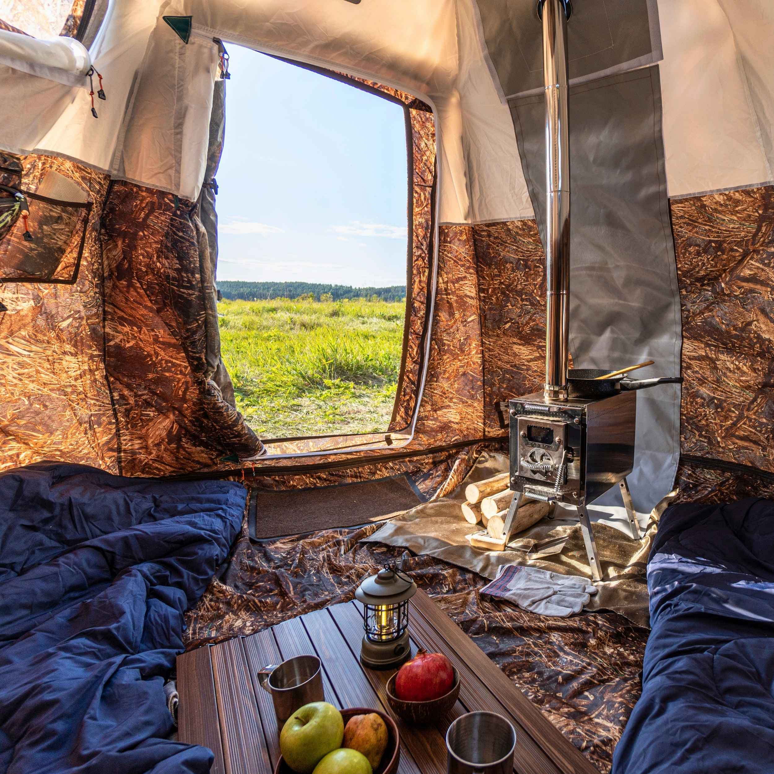 RBM All-Seasons tent UP-2 Mini for 1-3 person + Wood Stove Caminus S - Image 8
